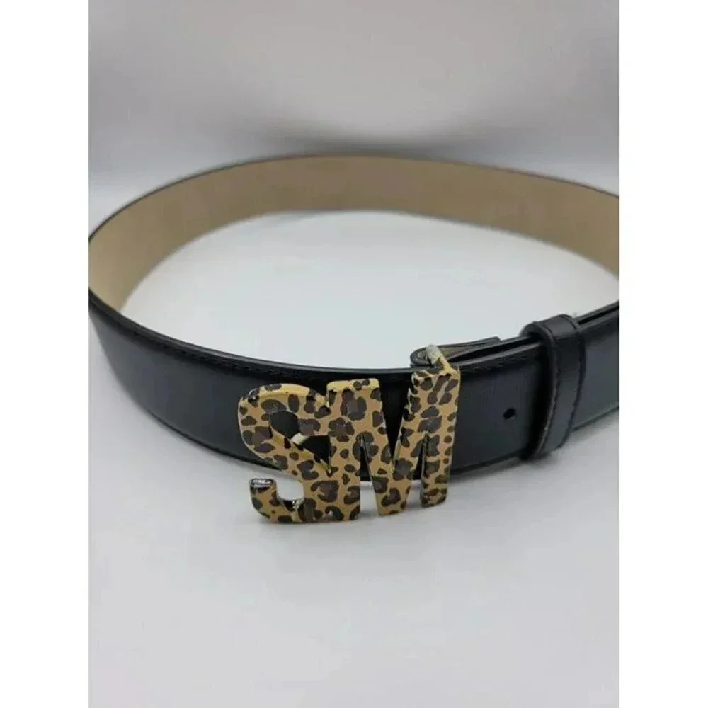 NWT STEVE MADDEN Women's Faux-Leather Belt With SM Leather Keeper Size M